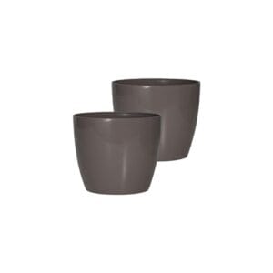 Harshdeep Valencia Round Planters– 2-Piece Glossy Statement Set