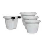 Bello Ralling Planter White Set of 4