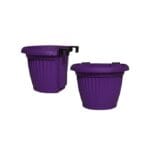 Bello Ralling Planter Purple Set of 2