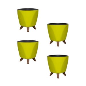 Harshdeep Lagos Self-Watering Planters (13cm) – 4-Piece Tabletop Set