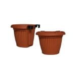 Bello Ralling Planter Terracotta Set of 2