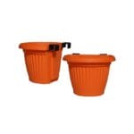 Bello Ralling Planter Orange Set of 2