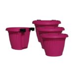 Bello Ralling Planter Pink Set of 4