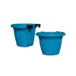 Bello Ralling Planter Blue Set of 2