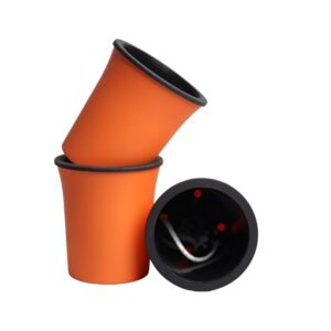 Harshdeep Oslo Self-Watering Planters (11cm) – 3-Piece Sleek Green Set