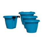 Bello Ralling Planter Blue Set of 4