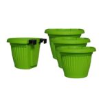 Bello Ralling Planter Green Set of 4