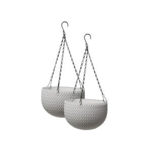 Harshdeep Capri Hanging Planters (20cm) – Vibrant Red 2-Piece Set