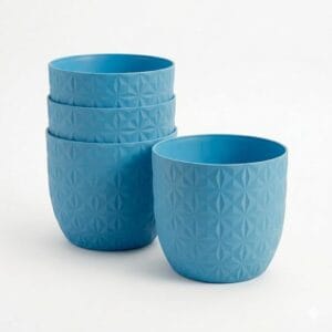 Harshdeep Verona Diamond Round Planters– 4-Piece Sophisticated Set