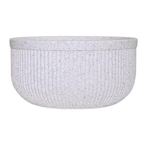 Harshdeep Tokyo Bowl Planter (45cm) – Modern Round "White Stone" Design