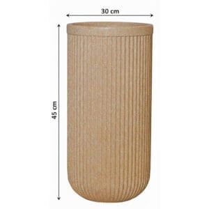 Harshdeep Tokyo 45cm Tall Planter – Premium "Midnight Stone" Textured Finish